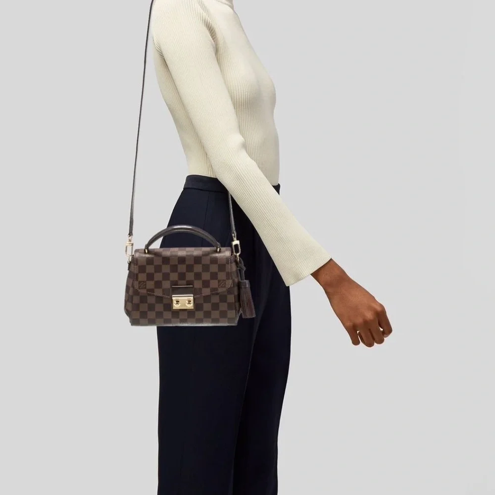Authentic Louis Vuitton Croisette Damier Ebene Crossbody/ Satchel Bag
